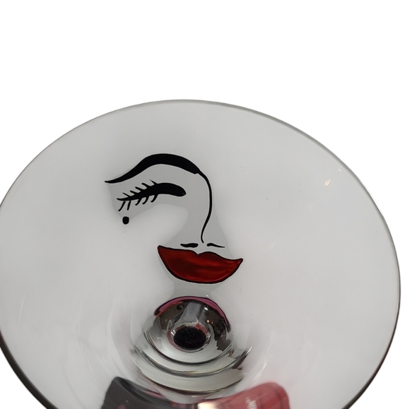 LOLITA NWT "Flirtini" Hand Painted Martini Glass With Recipe On Bottom 7 Oz. - Picture 10 of 11